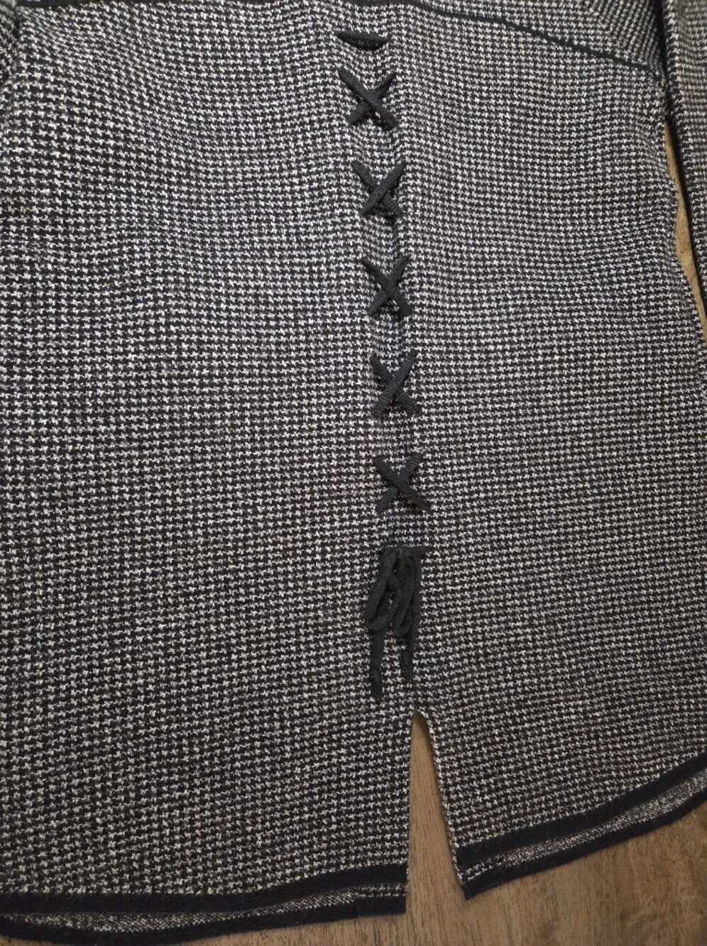 Hooded Long Knit Detailed Back And Pockets Coatigan - Picture 3 of 11
